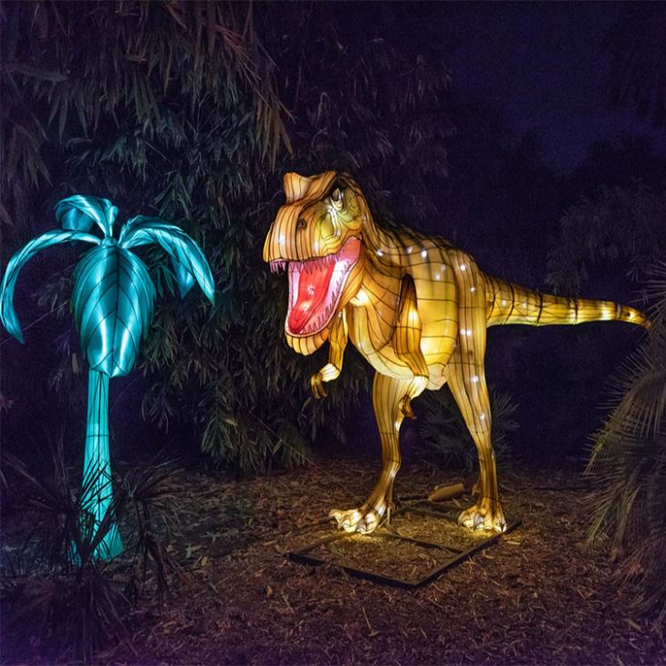 New Year Custom Outdoor Dinosaur Lantern Show
